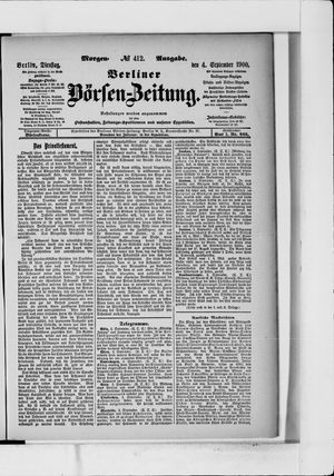 Berliner Börsen-Zeitung vom 04.09.1900