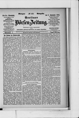 Berliner Börsen-Zeitung on Sep 8, 1900