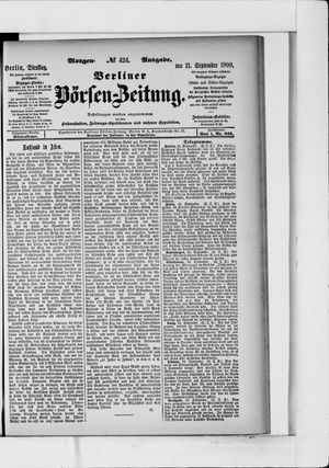 Berliner Börsen-Zeitung vom 11.09.1900