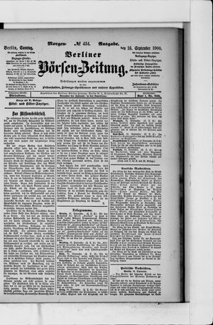 Berliner Börsen-Zeitung vom 16.09.1900