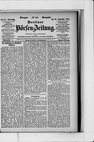Berliner Börsen-Zeitung vom 20.09.1900
