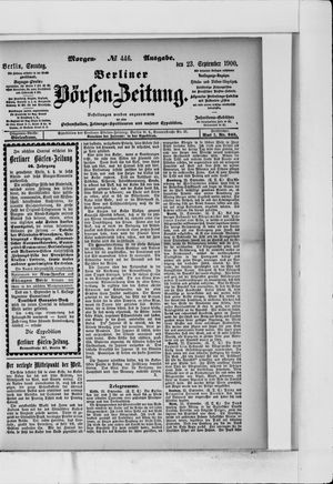 Berliner Börsen-Zeitung vom 23.09.1900