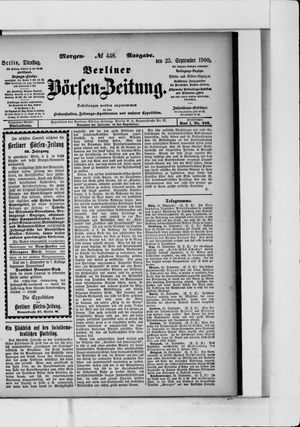 Berliner Börsen-Zeitung vom 25.09.1900