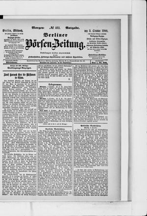 Berliner Börsen-Zeitung vom 03.10.1900