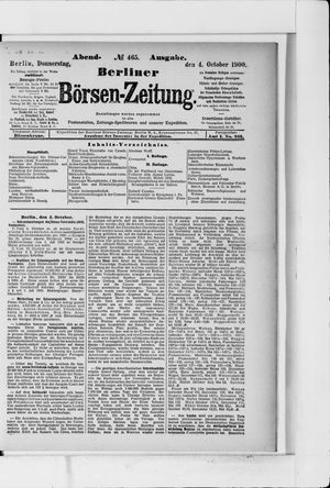 Berliner Börsen-Zeitung vom 04.10.1900