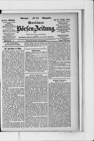 Berliner Börsen-Zeitung vom 10.10.1900