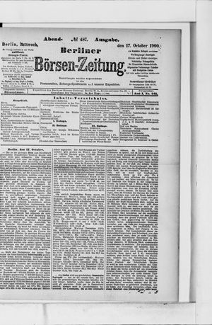 Berliner Börsen-Zeitung vom 17.10.1900