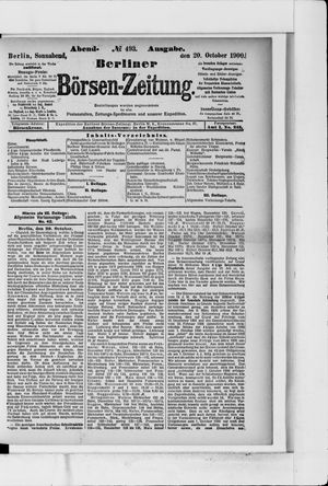 Berliner Börsen-Zeitung vom 20.10.1900