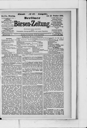 Berliner Börsen-Zeitung vom 23.10.1900
