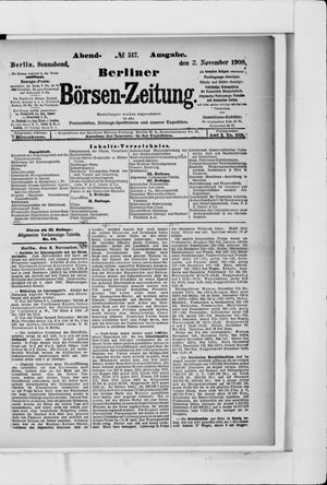 Berliner Börsen-Zeitung vom 03.11.1900
