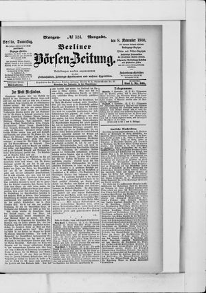 Berliner Börsen-Zeitung vom 08.11.1900