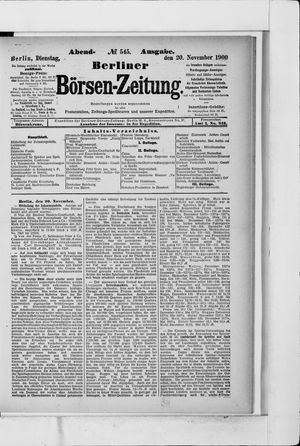 Berliner Börsen-Zeitung vom 20.11.1900