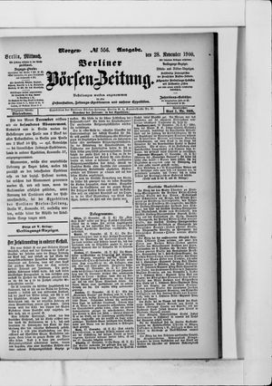 Berliner Börsen-Zeitung on Nov 28, 1900
