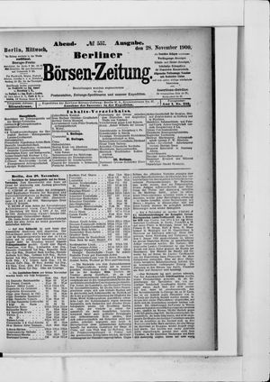 Berliner Börsen-Zeitung on Nov 28, 1900
