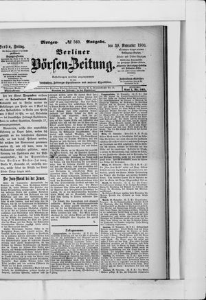 Berliner Börsen-Zeitung vom 30.11.1900