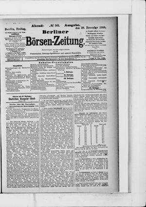 Berliner Börsen-Zeitung on Nov 30, 1900