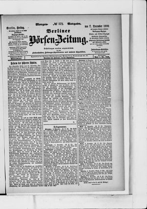 Berliner Börsen-Zeitung vom 07.12.1900