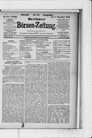 Berliner Börsen-Zeitung vom 07.12.1900