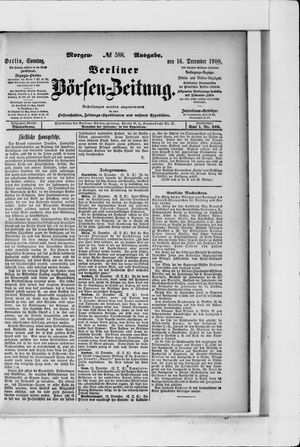 Berliner Börsen-Zeitung on Dec 16, 1900