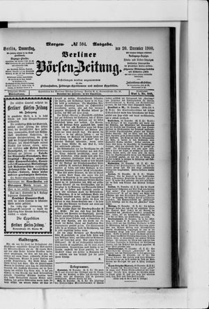 Berliner Börsen-Zeitung vom 20.12.1900