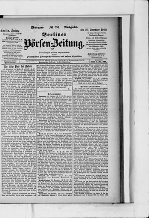 Berliner Börsen-Zeitung vom 21.12.1900