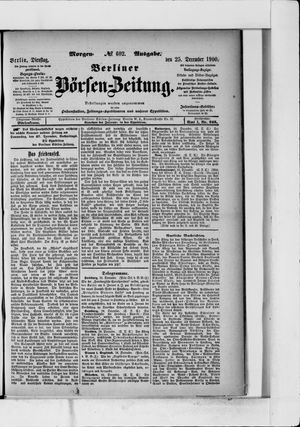Berliner Börsen-Zeitung on Dec 25, 1900