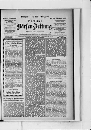 Berliner Börsen-Zeitung vom 29.12.1900