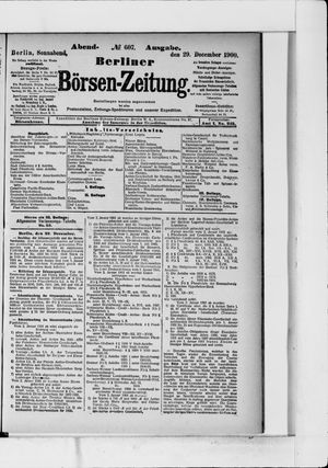 Berliner Börsen-Zeitung vom 29.12.1900