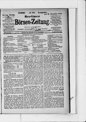 Berliner Börsen-Zeitung on Dec 31, 1900
