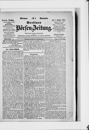 Berliner Börsen-Zeitung vom 01.01.1901