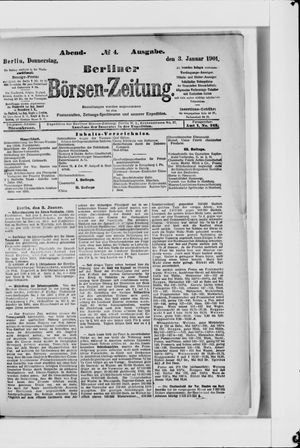 Berliner Börsen-Zeitung vom 03.01.1901