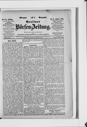 Berliner Börsen-Zeitung vom 04.01.1901