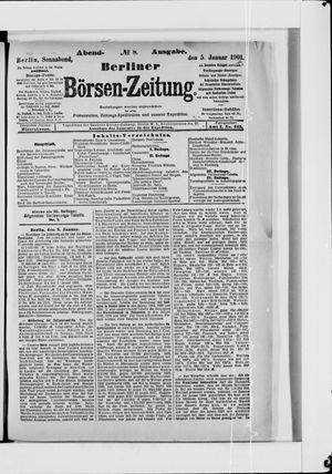 Berliner Börsen-Zeitung vom 05.01.1901