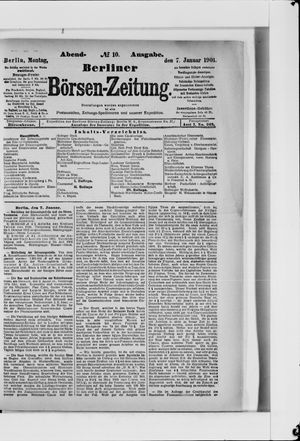 Berliner Börsen-Zeitung vom 07.01.1901
