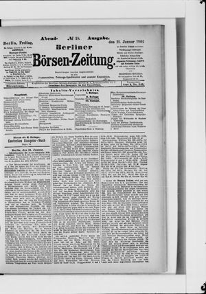 Berliner Börsen-Zeitung vom 11.01.1901