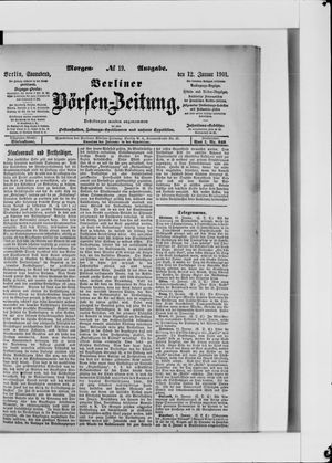 Berliner Börsen-Zeitung vom 12.01.1901