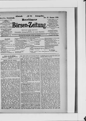 Berliner Börsen-Zeitung vom 12.01.1901