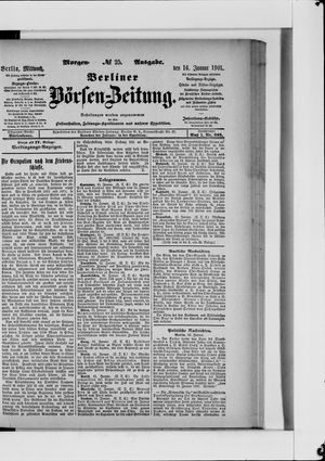 Berliner Börsen-Zeitung vom 16.01.1901