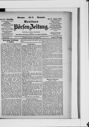 Berliner Börsen-Zeitung vom 17.01.1901