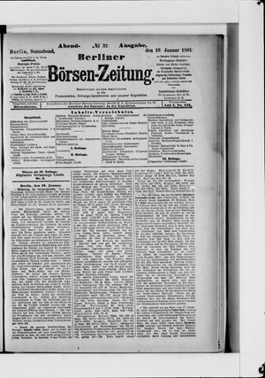 Berliner Börsen-Zeitung vom 19.01.1901
