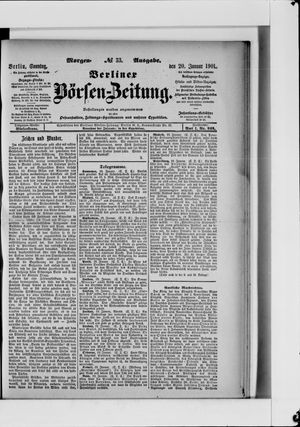 Berliner Börsen-Zeitung vom 20.01.1901