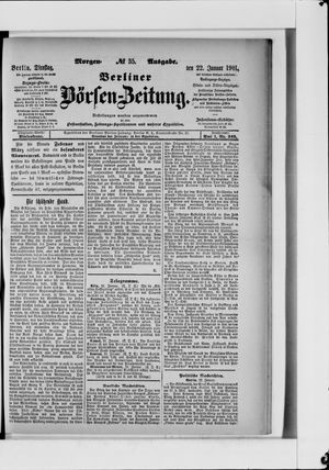 Berliner Börsen-Zeitung vom 22.01.1901