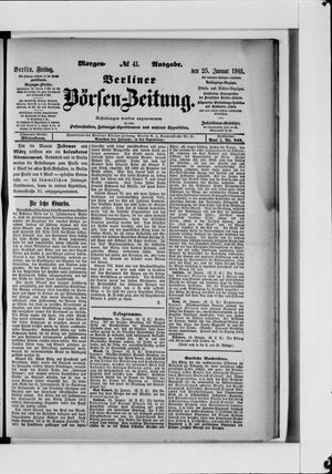 Berliner Börsen-Zeitung vom 25.01.1901
