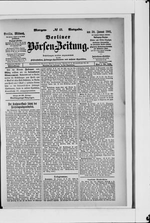 Berliner Börsen-Zeitung vom 30.01.1901