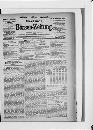 Berliner Börsen-Zeitung vom 01.02.1901