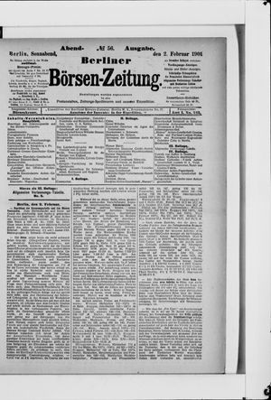 Berliner Börsen-Zeitung vom 02.02.1901