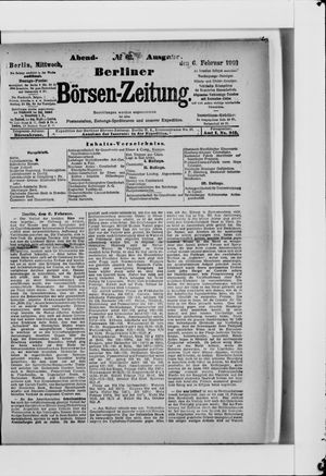 Berliner Börsen-Zeitung vom 06.02.1901