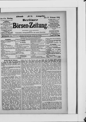 Berliner Börsen-Zeitung on Feb 11, 1901