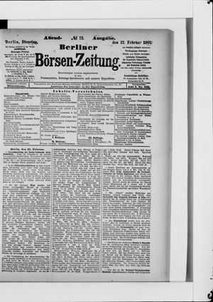 Berliner Börsen-Zeitung vom 12.02.1901