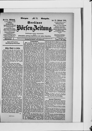 Berliner Börsen-Zeitung vom 13.02.1901